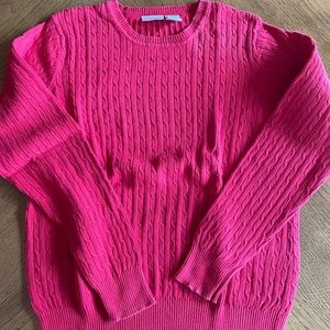 Red large kim rogers knitted sweater